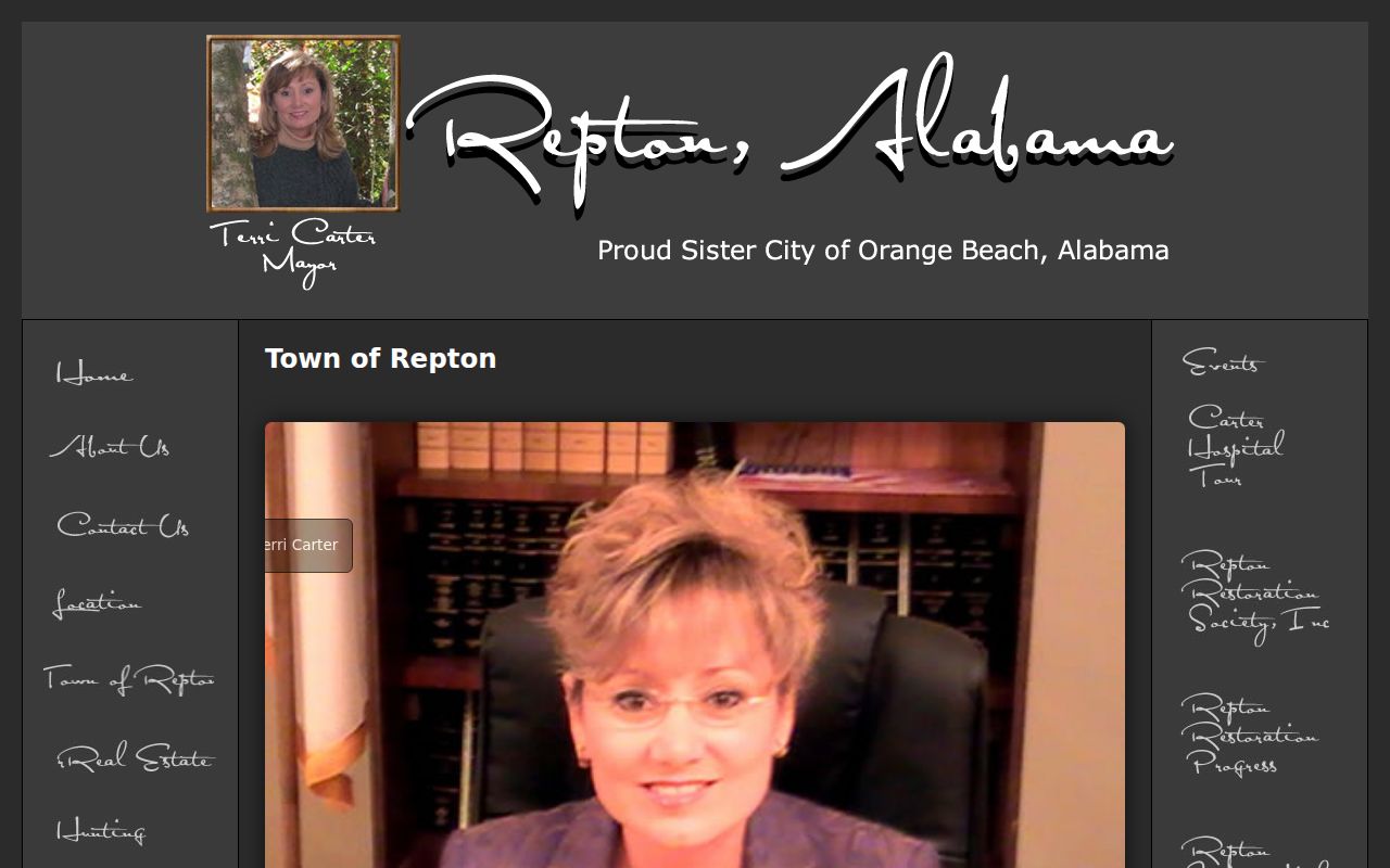 Conecuh County Repton warrant contact page for town police and court clerk